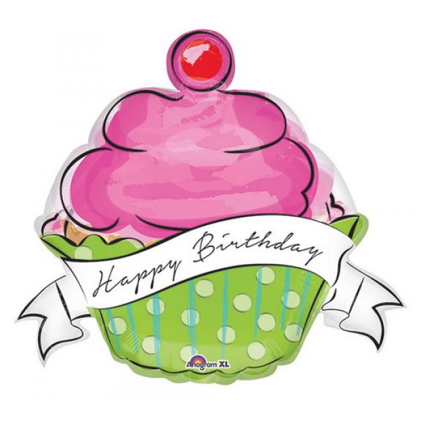 600x600 Anagram 29 X 27 Inch Birthday Sweets Cupcake