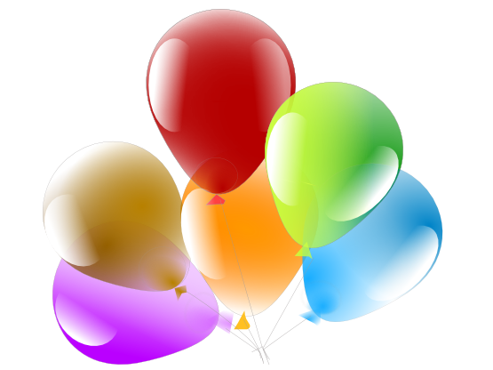 555x416 Free Birthday Balloons Clipart Image