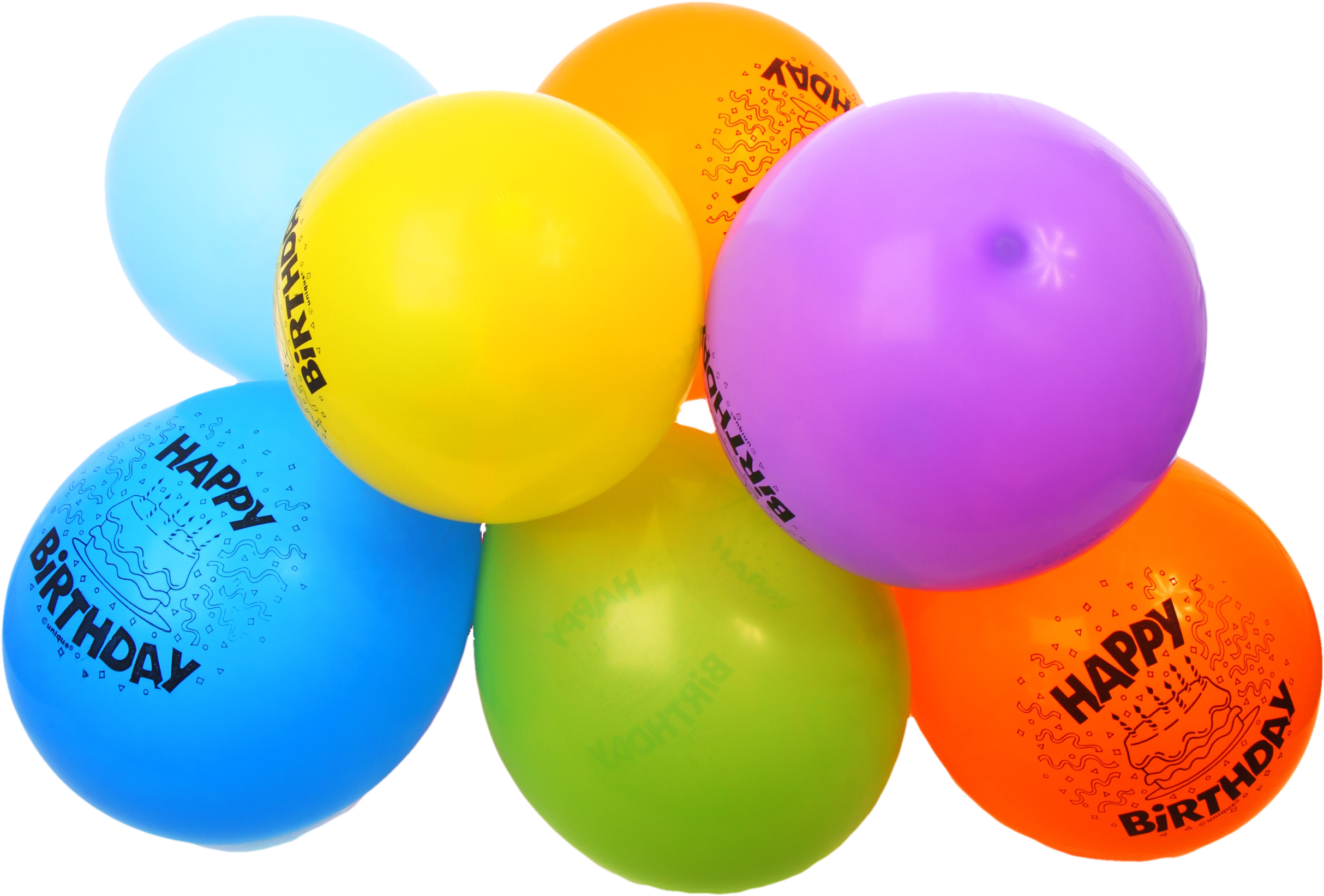 2427x1643 Colorful Happy Birthday Balloons Png Image