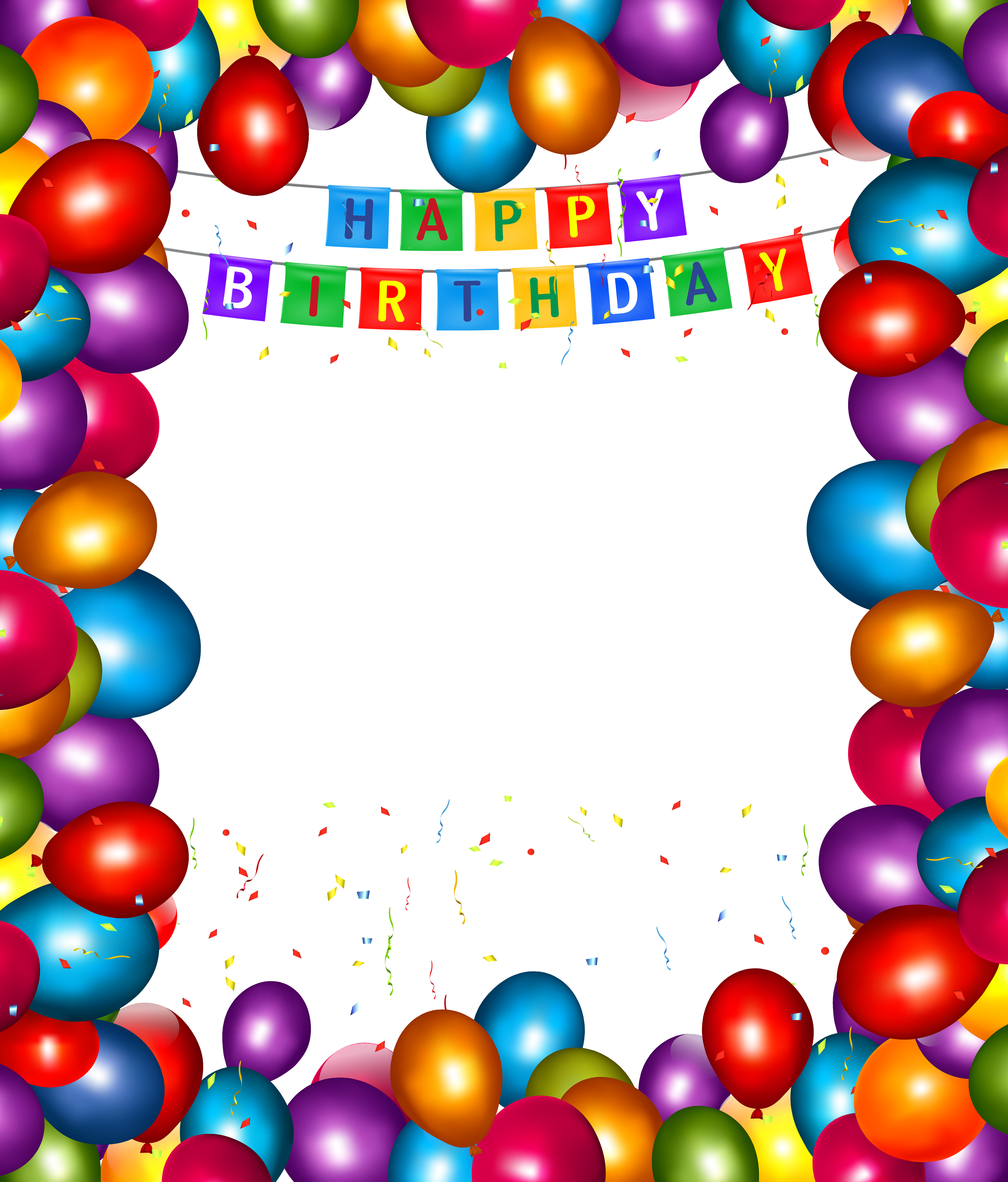 4265x5000 Happy Birthday Transparent Balloons Png Frameu200b Gallery