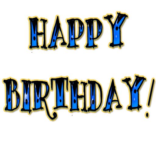 512x512 Happy Birthday Text Clipart