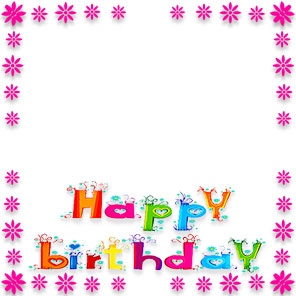 296x296 Free Birthday Borders