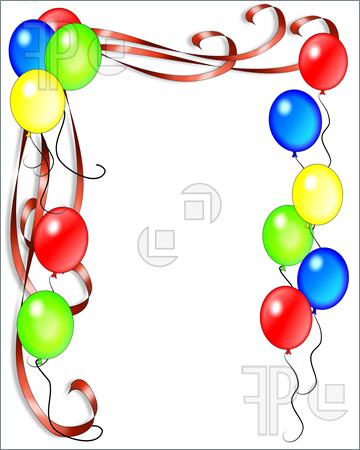 360x450 Birthday Balloons Border Clip Clipart Panda