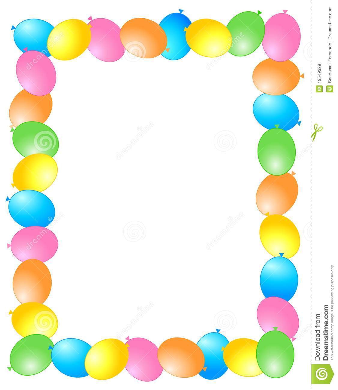 1126x1300 Balloon Border Clipart