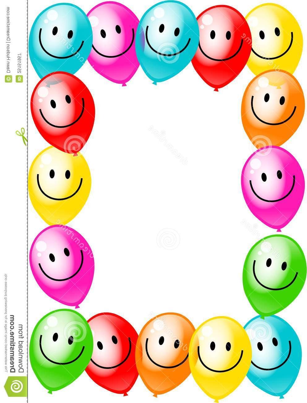 993x1300 Best Free Birthday Clip Art Borders Party Balloon Border Pictures