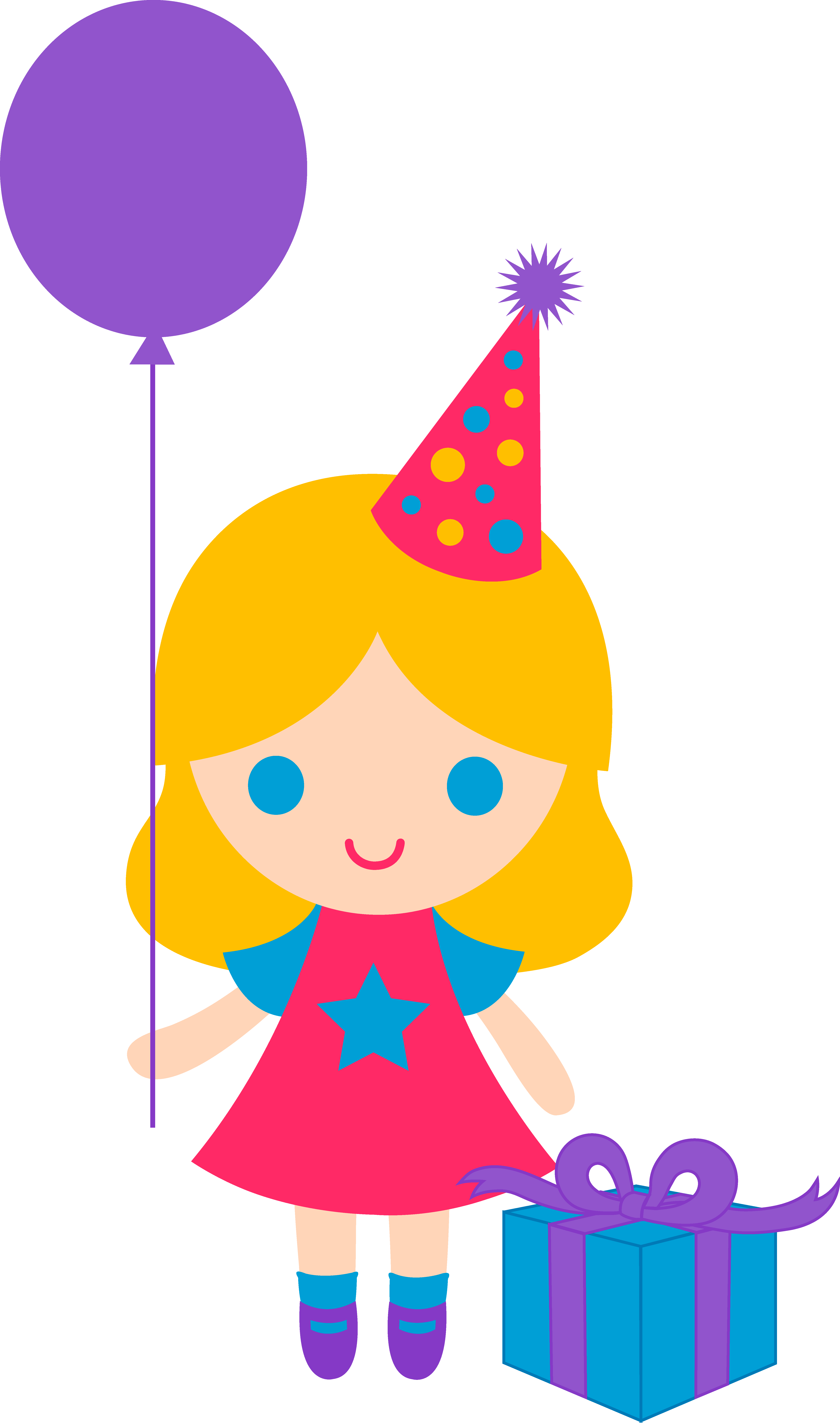 4986x8442 Little Birthday Girl Clip Art