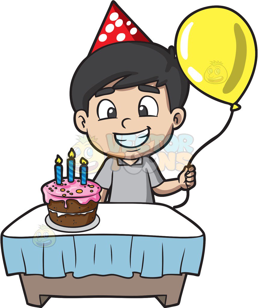 864x1024 The Proud Birthday Boy Cartoon Clipart