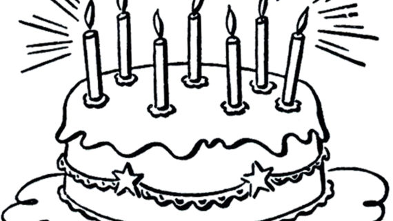 Birthday Cake Black And White Clipart | Free download on ClipArtMag