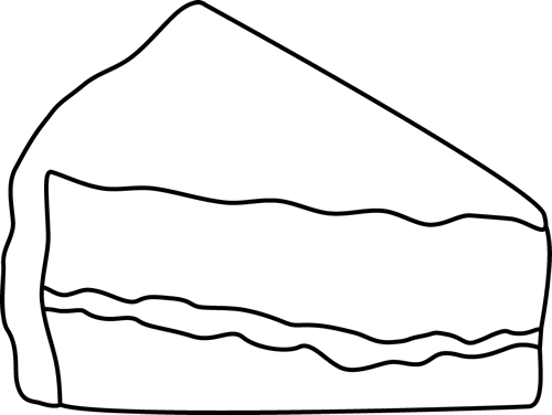 500x376 Cake Black And White Black And White Slice Of Cake Clip Art
