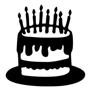300x300 Cake Clipart Silhouette