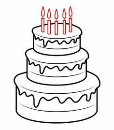 236x269 Download A Printable For How To Draw A Birthday Cake, Plus See