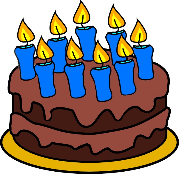600x585 Birthday Cake With Lots Of Candles Clipart Vector And Png Images