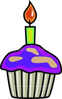 252x400 Birthday Clipart Cupcake