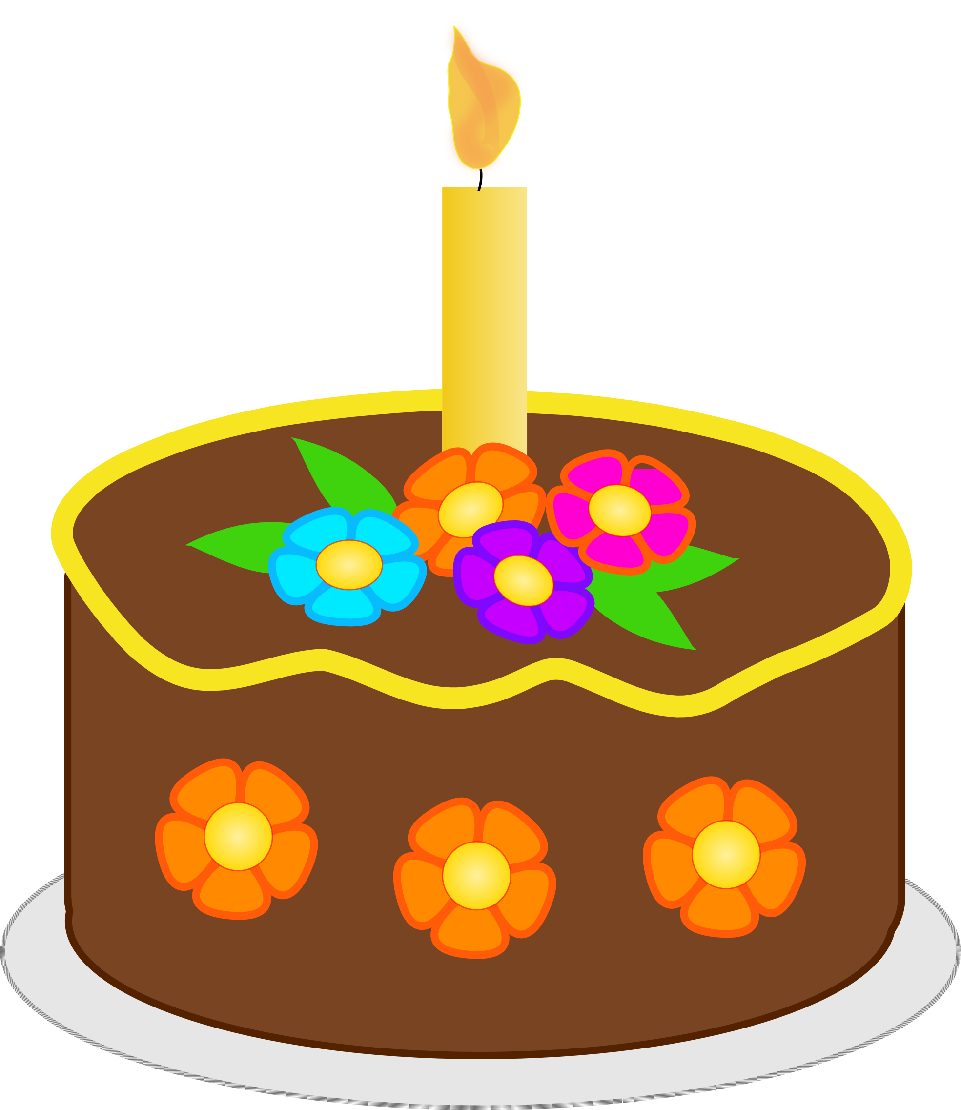 1969x2274 Clip Art Version2 Chocolate Birthday Cake
