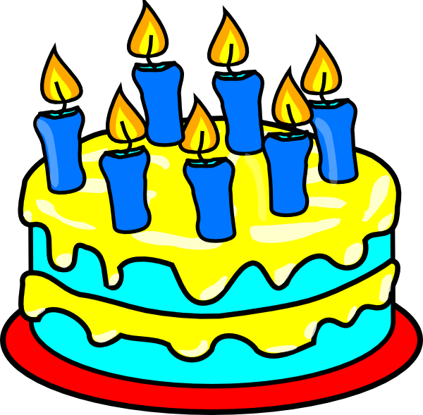 600x589 Yellow Clipart Birthday Cake