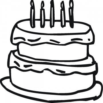 360x360 Cake Outline Clipart