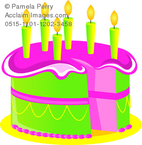 293x300 Art Illustration Of A Cartoon Birthday Cake