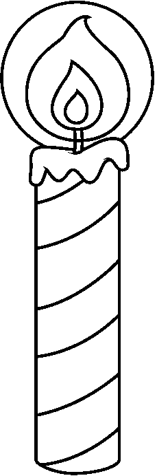 229x692 Candle Black And White Clipart