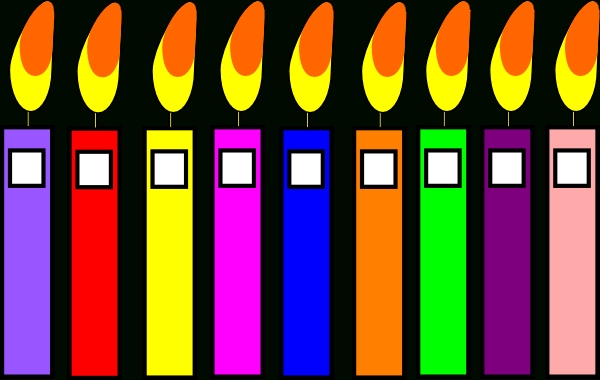 600x380 Birthday Candles Clip Art