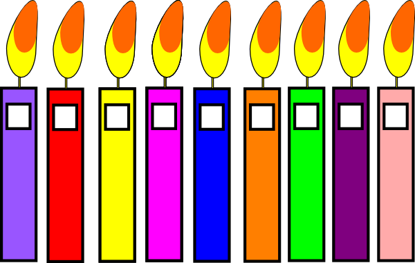 600x380 Birthday Candles Clip Art