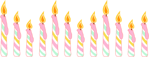 300x116 Candles Clip Art Borders Clipart Panda