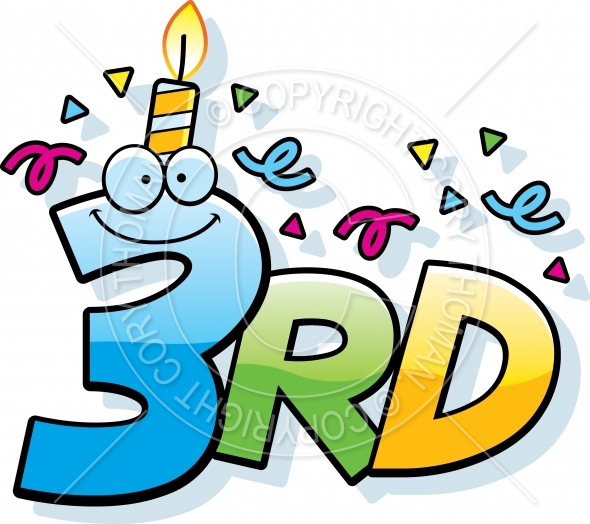 590x524 Cartoon 3rd Birthday Vector And Royalty Free License