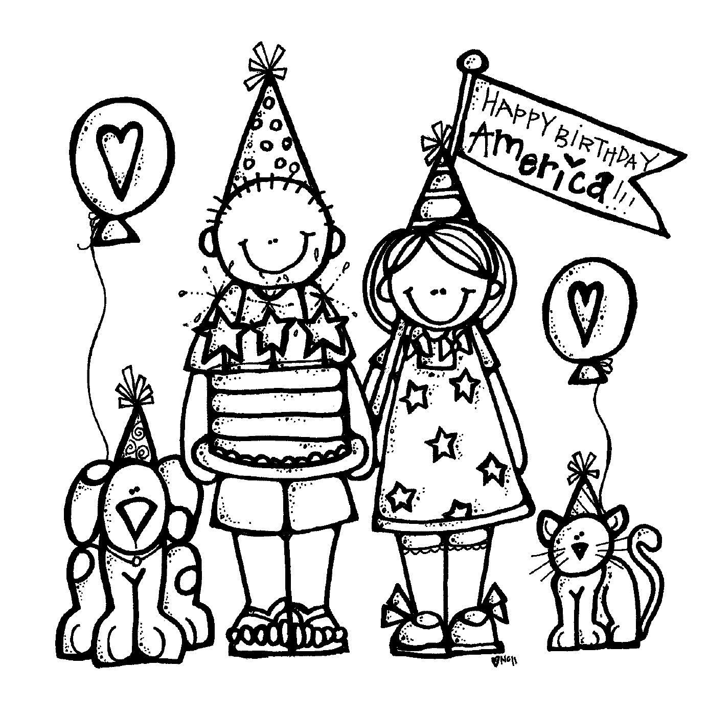 1385x1397 Birthday Black And White Black And White Birthday Clip Art