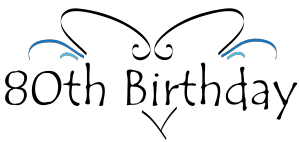 299x142 80th Birthday Clipart