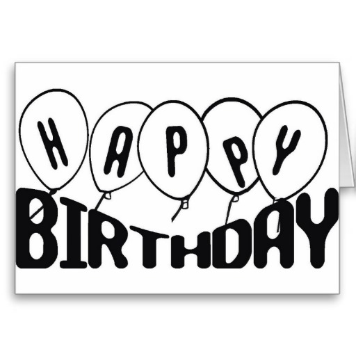 512x512 Happy Birthday Black And White Happy Birthday Black And White Free