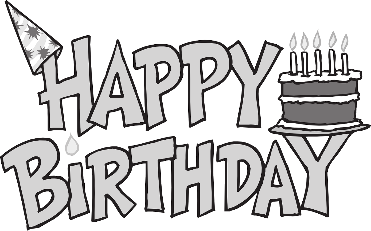 1200x746 Birthday Clipart Free Black And White