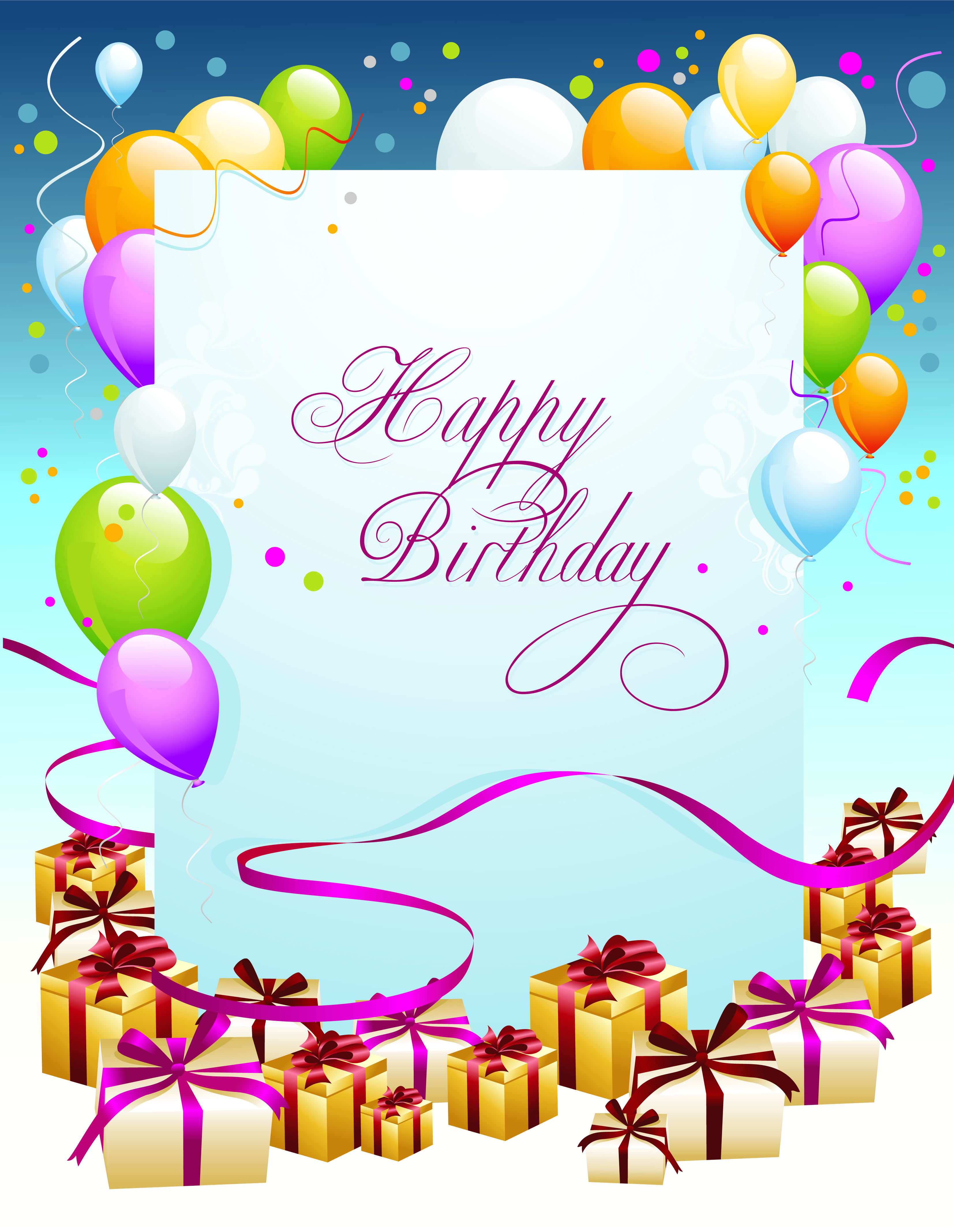 3307x4252 Birthday Free Printable Clipart