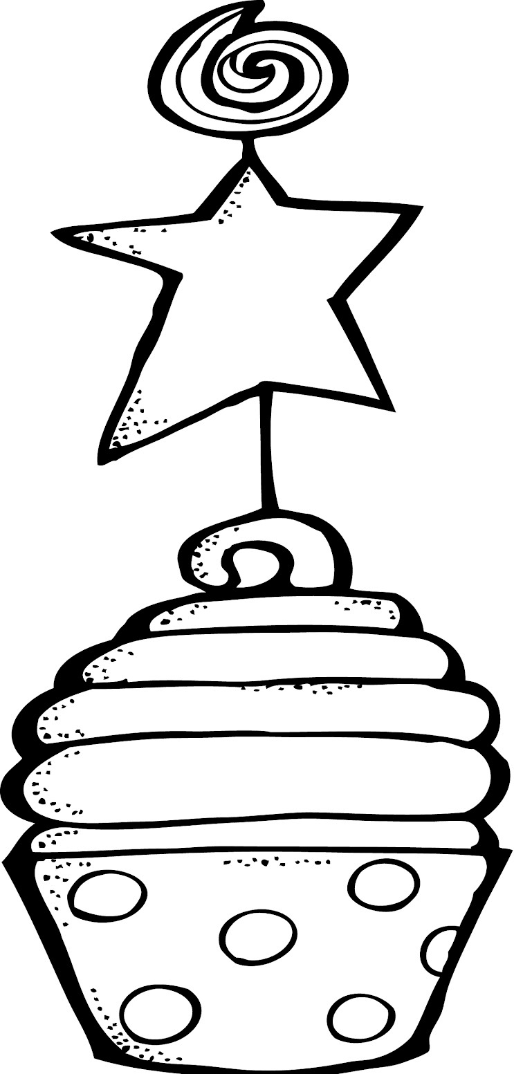 743x1553 Kids Happy Birthday Cupcake Coloring Pages Birthday Coloring