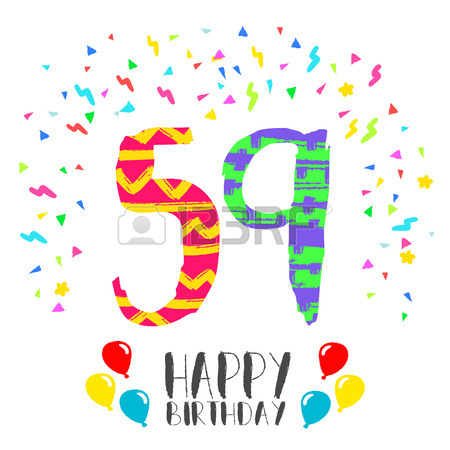 450x450 Happy Birthday Number 50, Greeting Card For Fifty Year In Fun