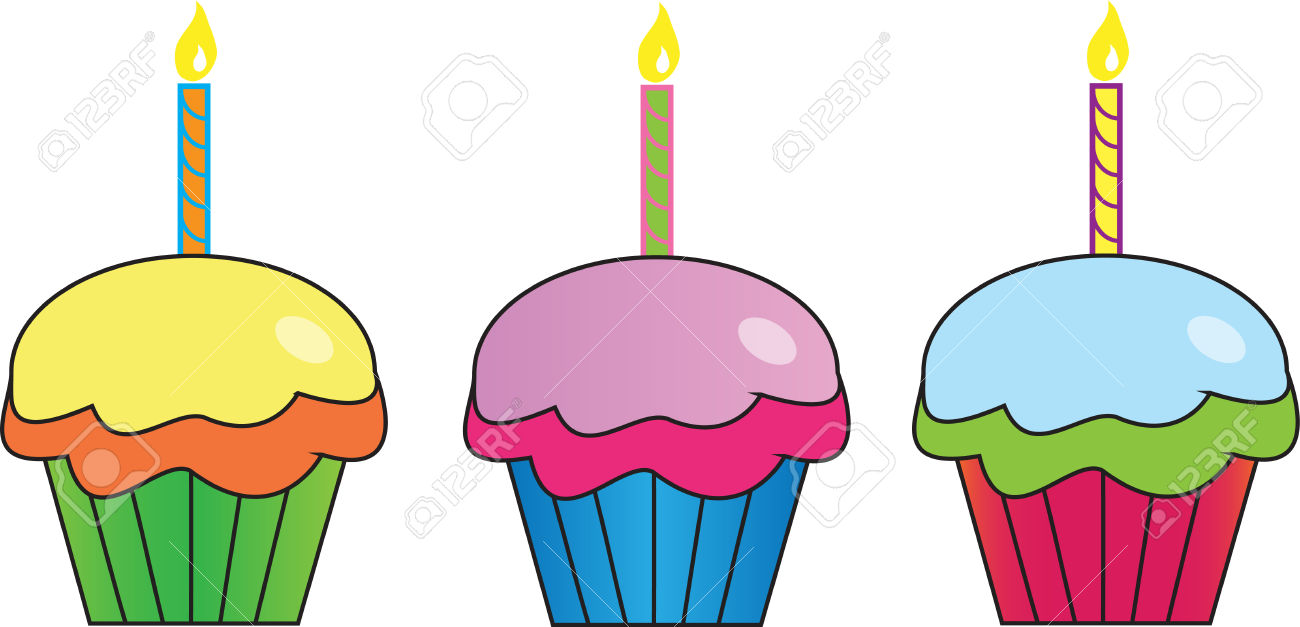 1300x627 Row Of Cupcakes Clipart