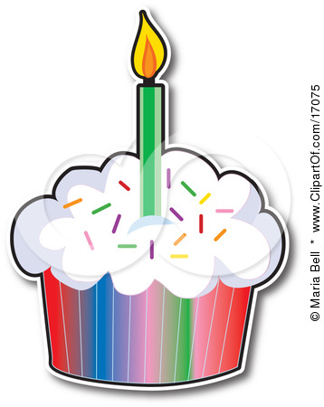 358x450 Birthday Cupcakes With Candle Clipart Panda