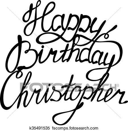 450x459 Clipart Of Happy Birthday Christopher K35491535