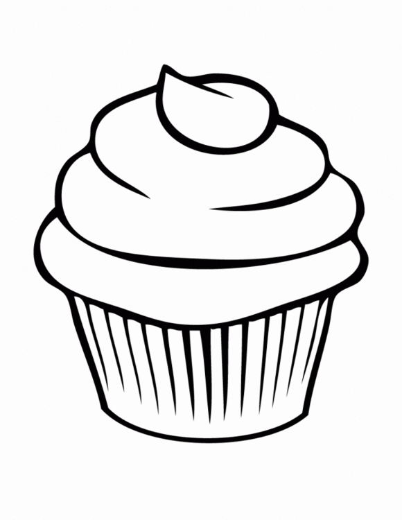580x750 Drawn Muffin Birthday Cupcake
