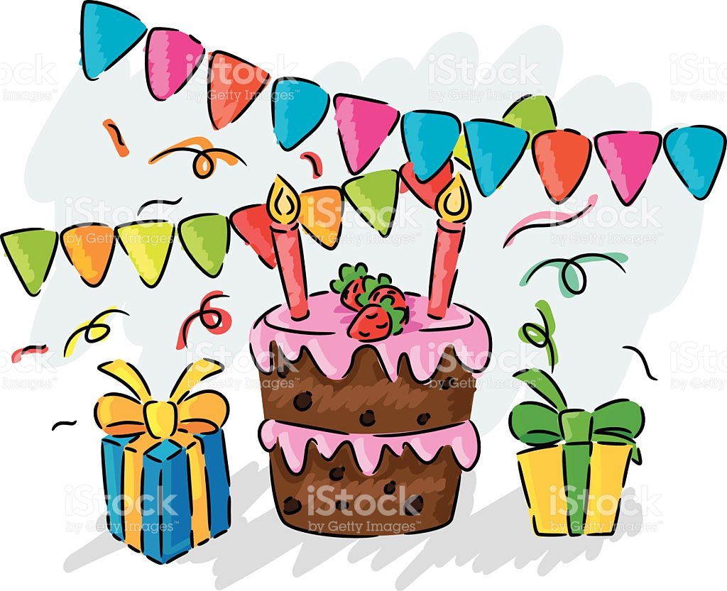 1024x833 Vector Illustration Of Birthday Party Hand Drawing Kids Hand