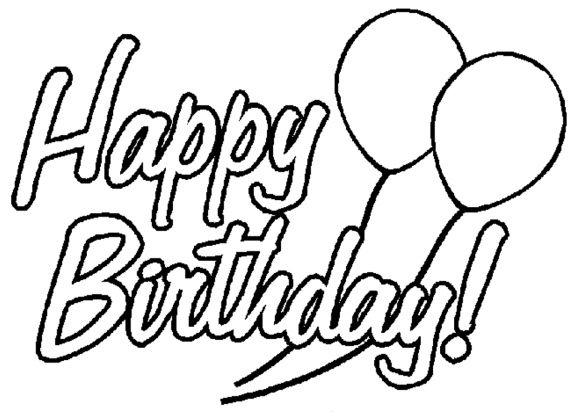580x413 Happy Birthday Coloring Page Coloring B Day'S, Parties Amp More
