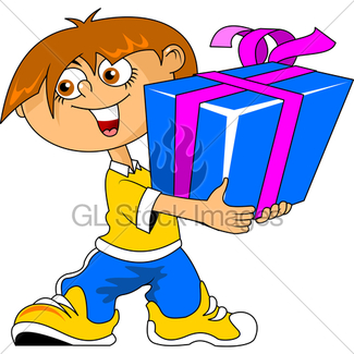 325x325 Cartoon Birthday Gift Pack Gl Stock Images