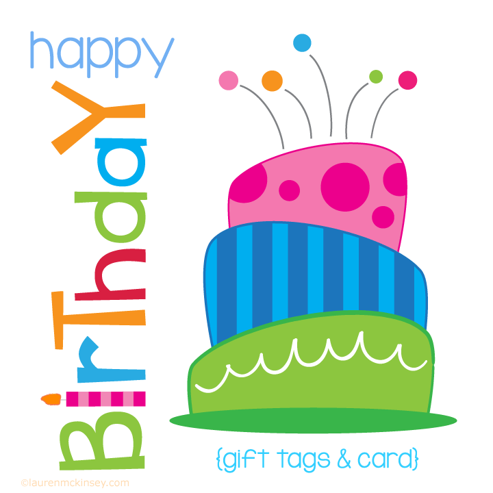 720x720 Complete Collection{Birthday Cake Gift Tags And Card} Lauren