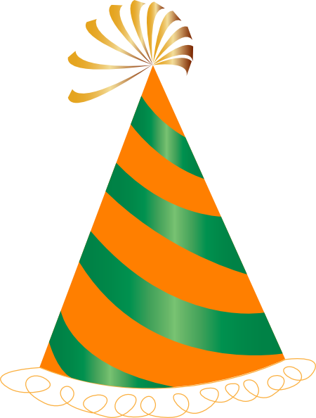 450x594 Orange And Green Party Hat Clip Art