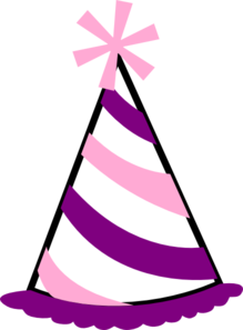 219x297 Pink And Purple Party Hat Clip Art