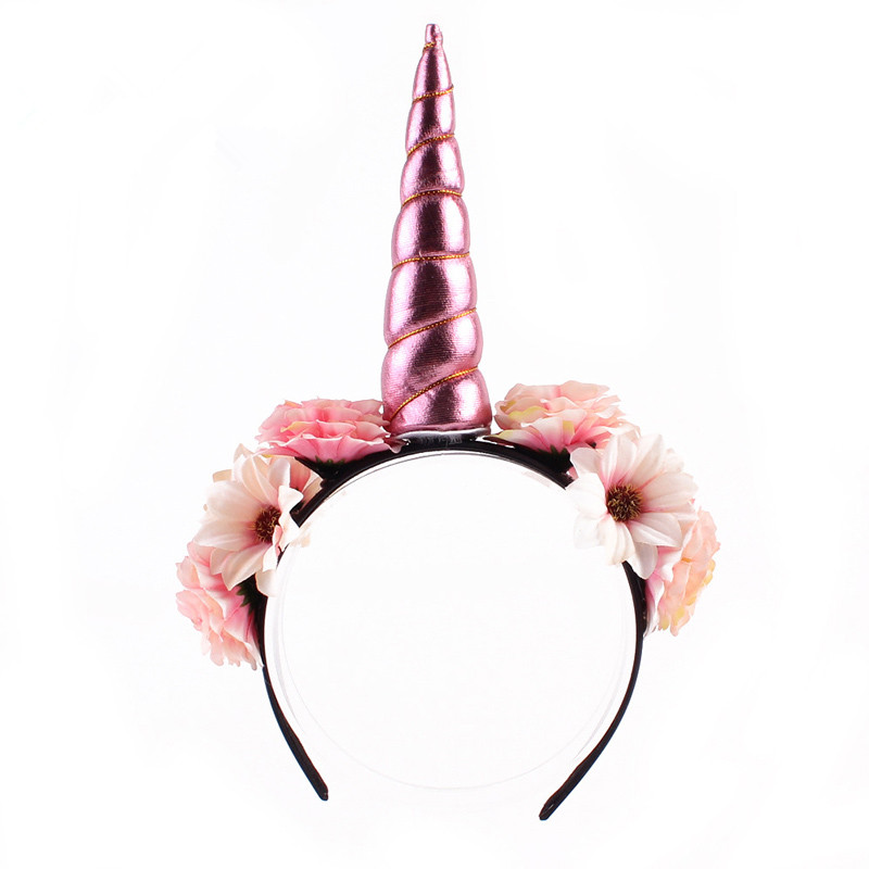800x800 Cutiepie Beautiful Unicorn Horn Hair Hoop With Flowers Diy