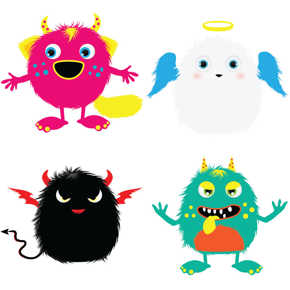 1000x1000 Fluffy Clipart Birthday Monster