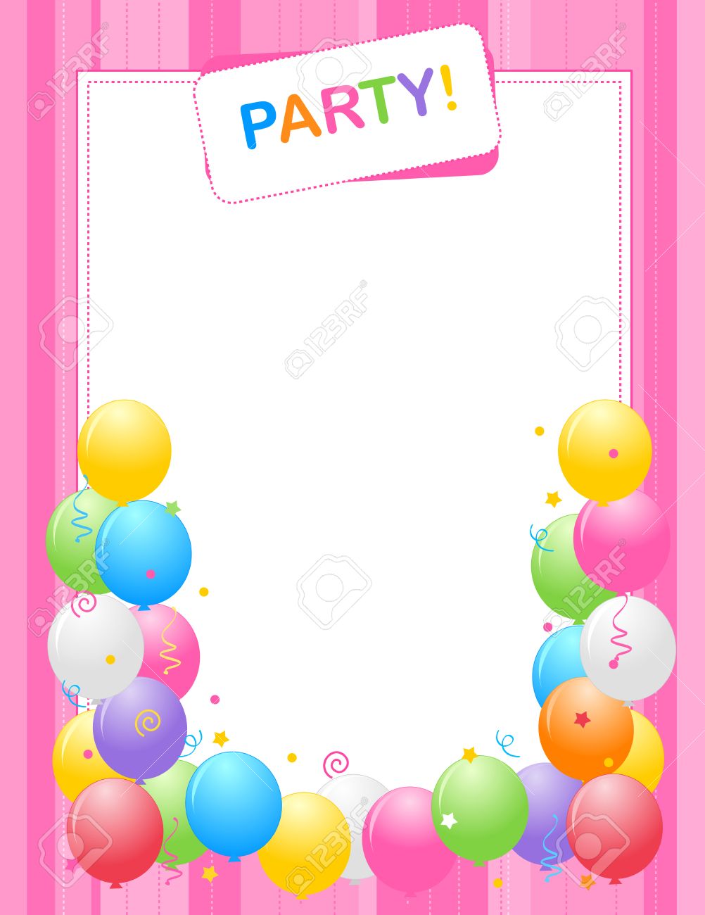 Birthday Party Border | Free download on ClipArtMag