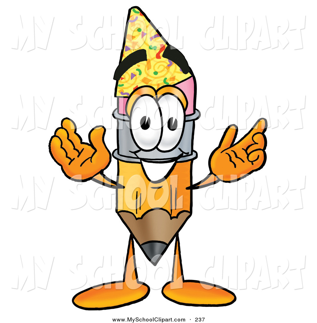 1024x1044 Cliprt Of Yellow Pencil Mascot Cartoon Character Wearing