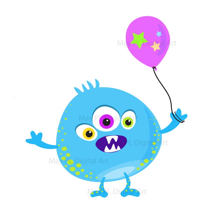 736x736 Monster Party Clipart