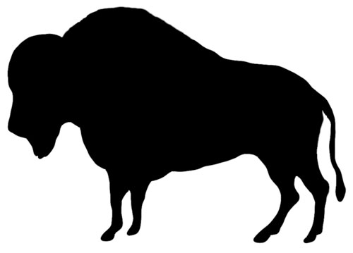 500x359 Bison Silhouette Clipart