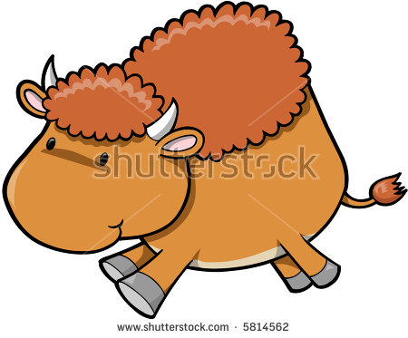 450x373 Bison Clipart Vector